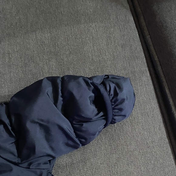 Navy Blue Baby Snowsuit with Bear Ears - Picture 4 of 7